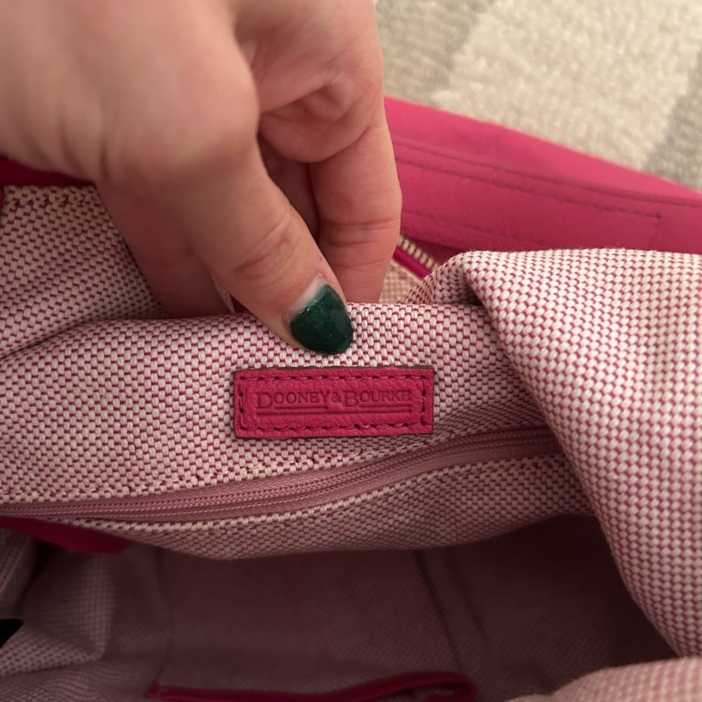 Dooney & Bourke Dillen Pink Leather Hobo Bag - Picture 10 of 11
